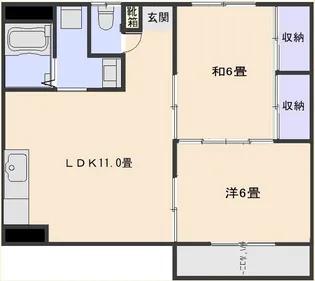 吉満ハイツ【3階】の間取り