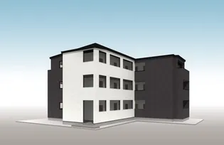 仮)黒部共同住宅新築工事【1階】の外観