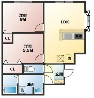コーポPライム【1階】の間取り