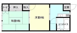 フラワーハイツ【1階】の間取り