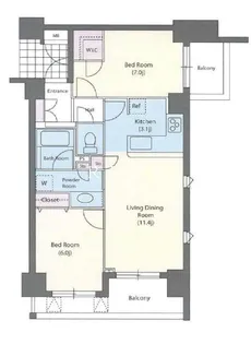 神田リープレックス・リズ【5階】の間取り