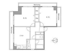 ペリエ白金II【2階】の間取り