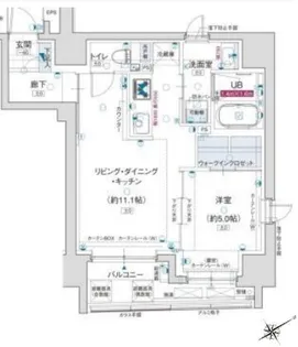 東京都中央区築地1【マンション】の間取り
