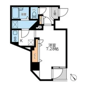 フォレシティ六本木【7階】の間取り