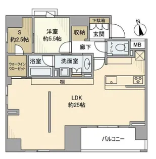 グランスイート八丁堀【8階】の間取り