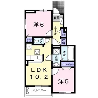 リバーサイドIII【1階】の間取り
