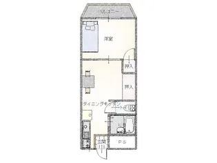 レガーロ大道【2階】の間取り