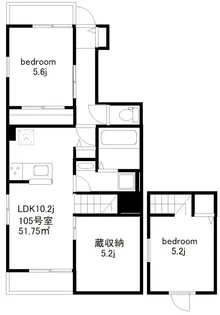 神奈川県横浜市港北区大豆戸町【アパート】の間取り