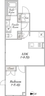 Joyous Gard 代々木【4階】の間取り