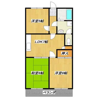 第一プラムフラワーガーデン【2階】の間取り