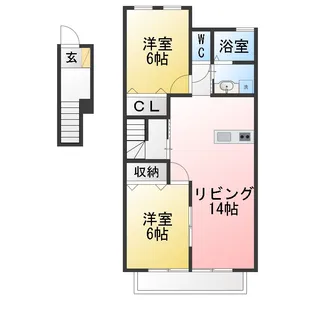 メルヴェーユ【2階】の間取り