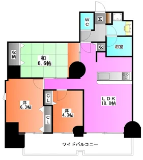 エルザタワー55【6階】の間取り