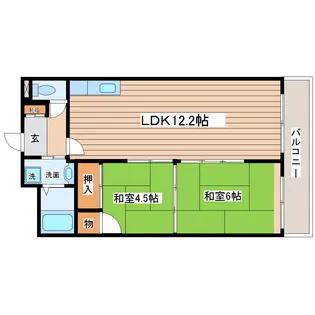 多賀城ロジュマンG棟【4階】の間取り
