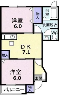 ヴィラ・ローゼII【1階】の間取り