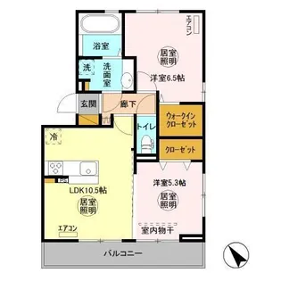 フランボワーズ金田【1階】の間取り