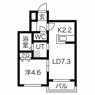ウルス平岸【3階】の間取り