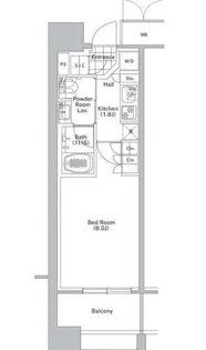 コンフォリア渋谷WEST【8階】の間取り