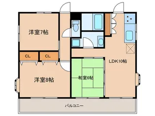 シゲタハウスウエスト【3階】の間取り