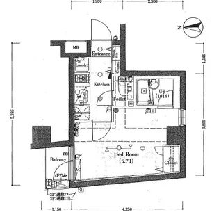 ブライス新宿中井【4階】の間取り