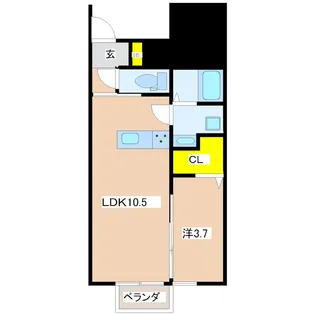 バルドB【1階】の間取り