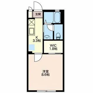 シティクレストII B【1階】の間取り