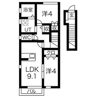 La Vita BrillanteII【2階】の間取り