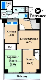 シティー・リヴィエール【2階】の間取り