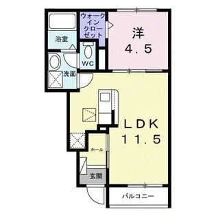 グリーンサイド【1階】の間取り