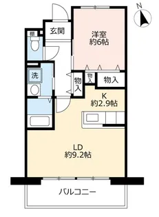 URシティコート千里園【2階】の間取り