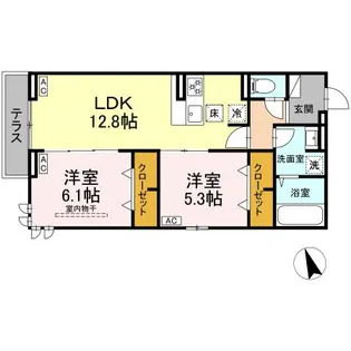 D-PRECIOUS武蔵野【1階】の間取り
