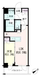 デュオステージ下落合【2階】の間取り