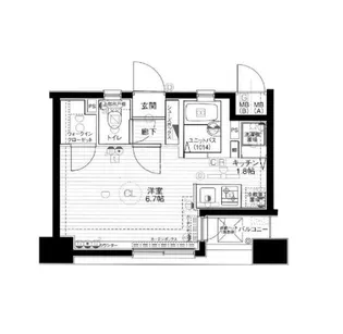 メインステージ六本木【7階】の間取り