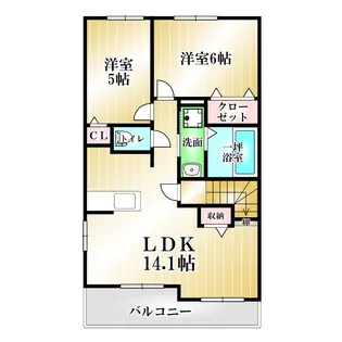 グランレジデンス国府A‐III【2階】の間取り