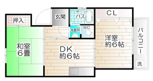 垂水八木ハイツ【2階】の間取り