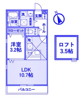 丘の上テラス菊名C棟【2階】の間取り