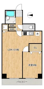 セブンハイツ芝【6階】の間取り