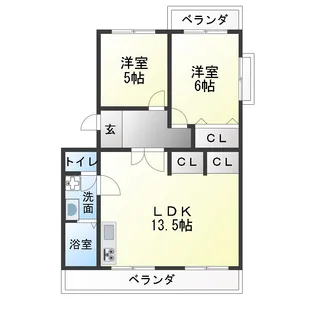 アメニティ竹越【3階】の間取り