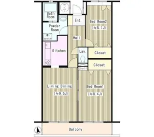 フローラコート【1階】の間取り