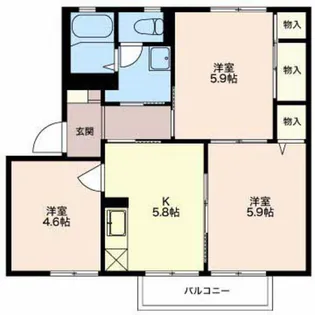 ドミールマリノII C【2階】の間取り