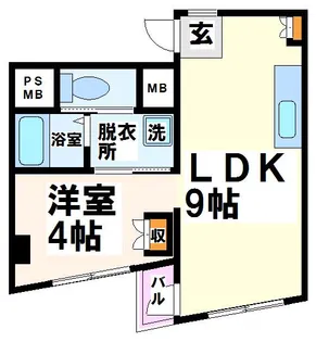 グリーンハイツ木城【5階】の間取り