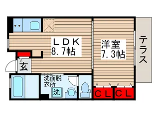 ソレイユ八幡【1階】の間取り