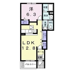 メゾンアンジュ琴塚 B【1階】の間取り
