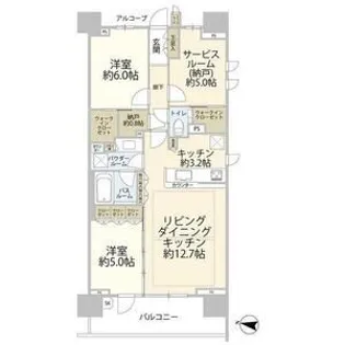 スカイティアラ ウエスト【6階】の間取り