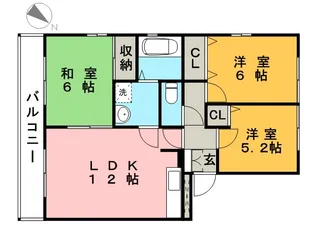 ラ・フルール【1階】の間取り