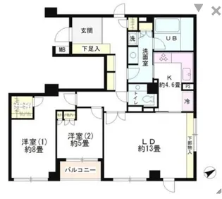 テラス笄町【4階】の間取り