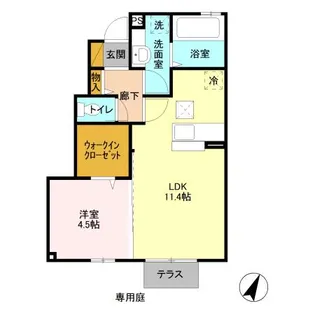プルメリア【1階】の間取り