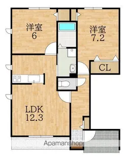アズールA【1階】の間取り