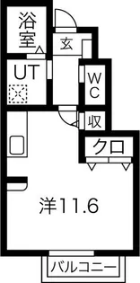 エスポワール早瀬【1階】の間取り