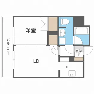 ラフィネタワー札幌南3条【4階】の間取り