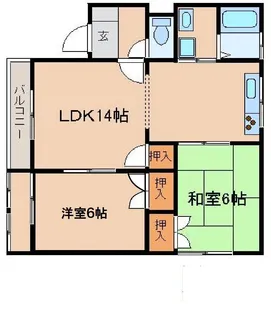 ラ・ビレッテB【1階】の間取り